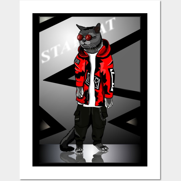 Starcat (with a background) Wall Art by d1a2n3i4l5